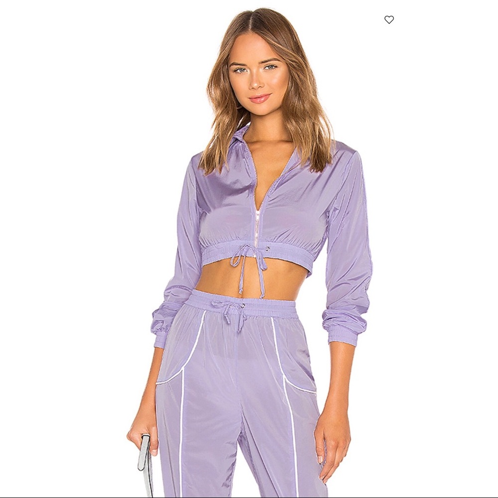 NWT Lovers + Friends | Lilac Track Crop Jacket S